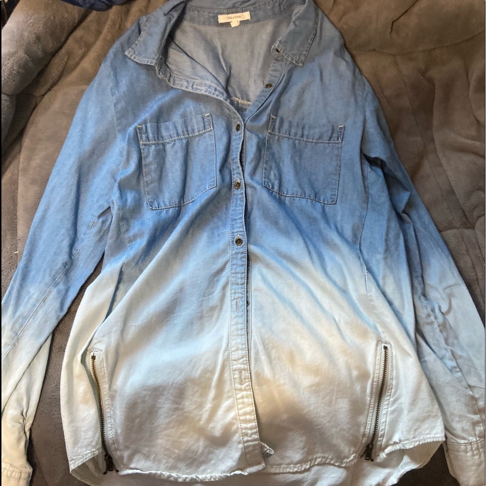 Ombré Button Up